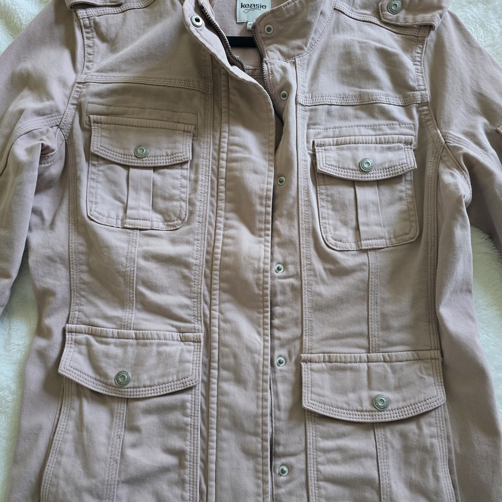 Kensie Women's Utility Jacket in Light Baby Pink